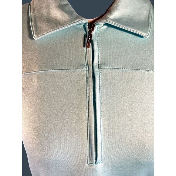 Izod XFG Golf 3/4 Zip Turquoise Women Shirt Size Medium - Picture 2 of 8
